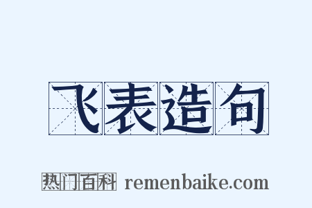 飞表造句是什么意思的图片